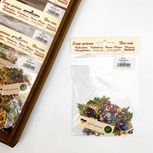 Beautiful Pansies Loose Flowers Paper Scrap Pack